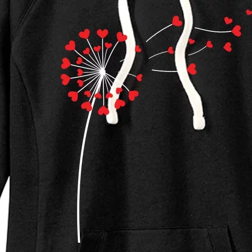 Valentines Day Heart Dandelion Cute Women's Fleece Hoodie