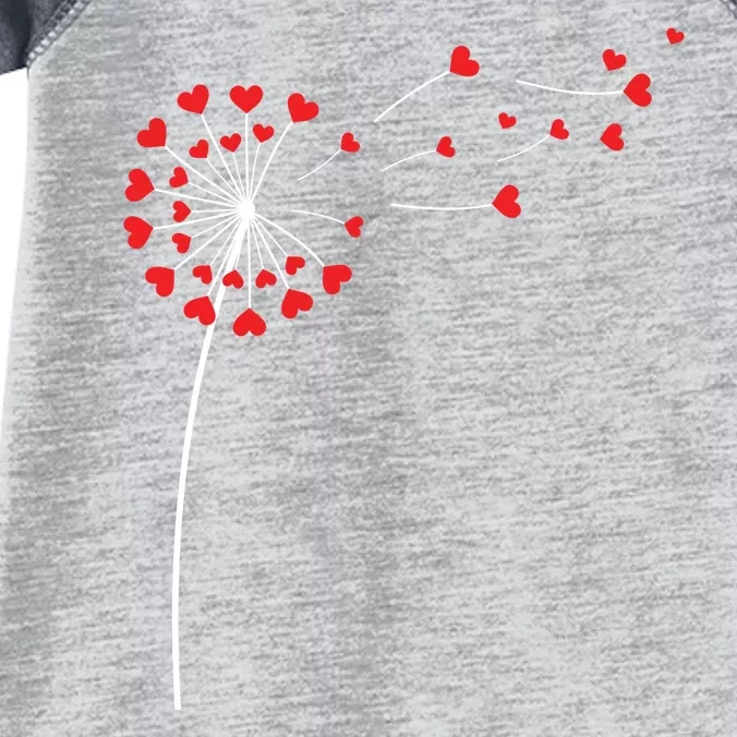 Valentines Day Heart Dandelion Cute Infant Baby Jersey Bodysuit