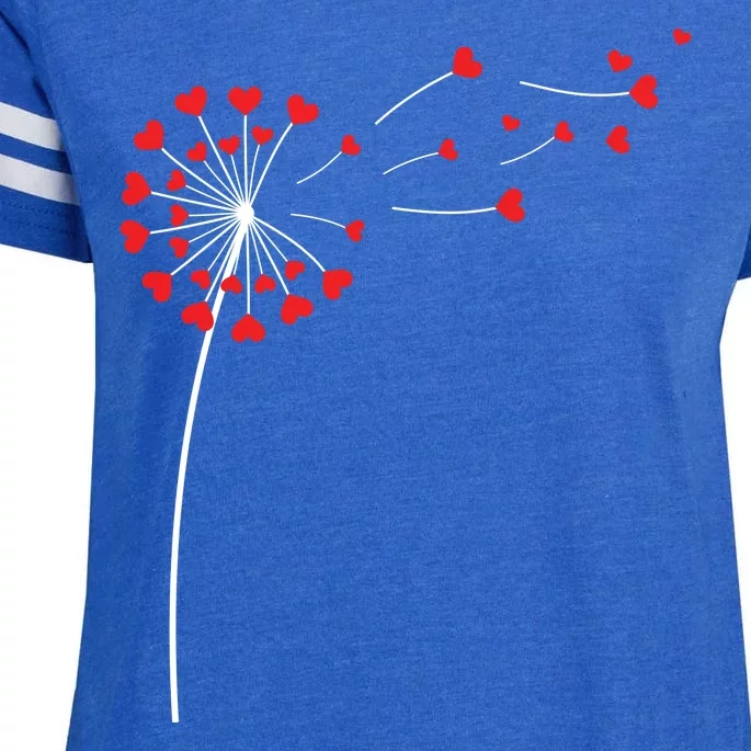 Valentines Day Heart Dandelion Cute Enza Ladies Jersey Football T-Shirt