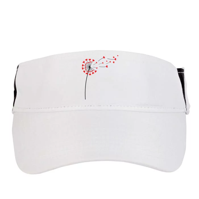 Valentines Day Heart Dandelion Cute Adult Drive Performance Visor