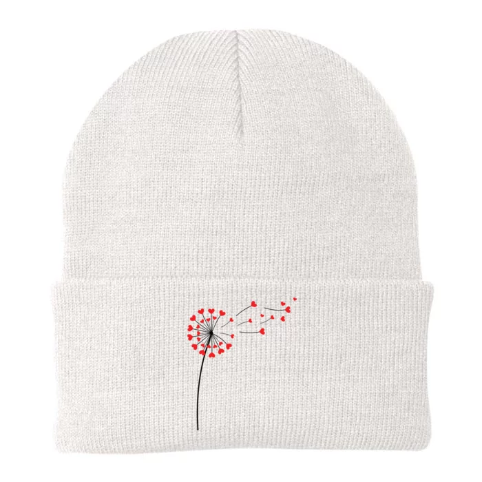 Valentines Day Heart Dandelion Cute Knit Cap Winter Beanie