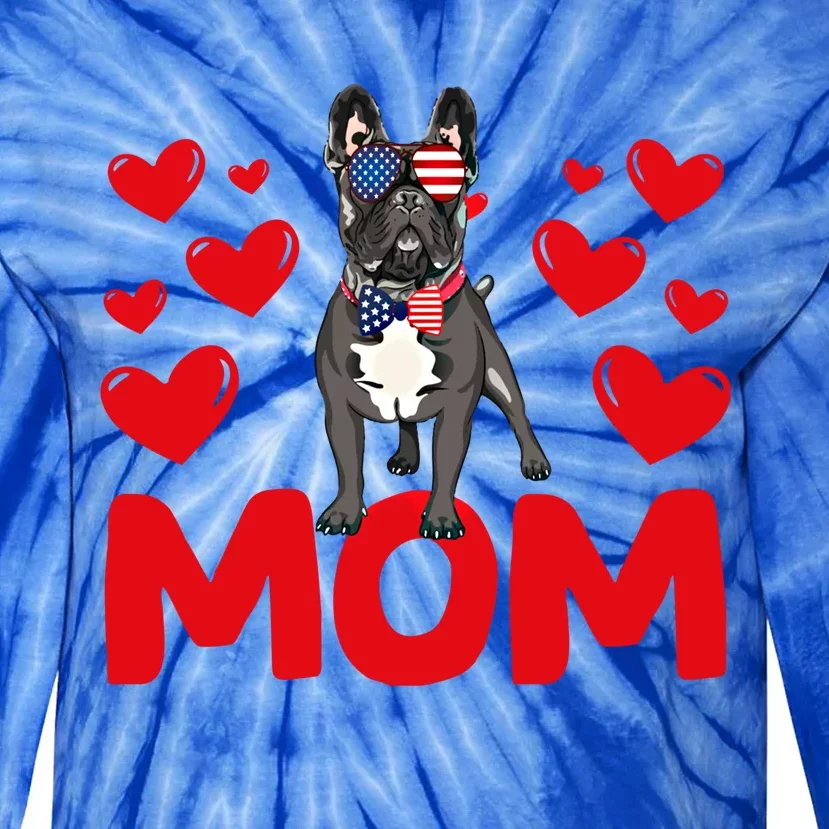 Valentine's Day Hearts Love French Bulldog Mom Animal Lovers Great Gift Tie-Dye Long Sleeve Shirt