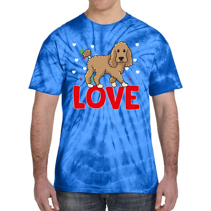 Valentine's Day Hearts Love Poodle Animal Lovers Meaningful Gift Tie-Dye T-Shirt