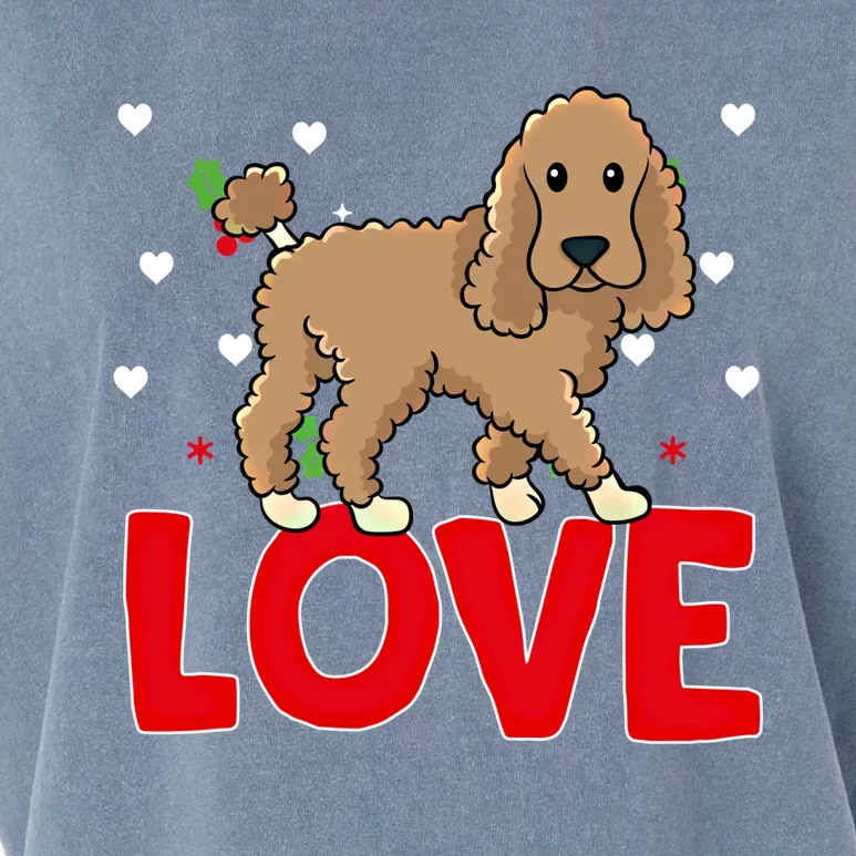 Valentine's Day Hearts Love Poodle Animal Lovers Meaningful Gift Garment-Dyed Women's Muscle Tee