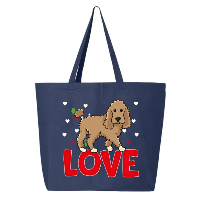 Valentine's Day Hearts Love Poodle Animal Lovers Meaningful Gift 25L Jumbo Tote