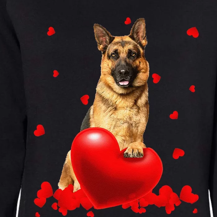 Valentine's Day Heart Couple German Shepherd Dog Puppy Lover Womens California Wash Sweatshirt