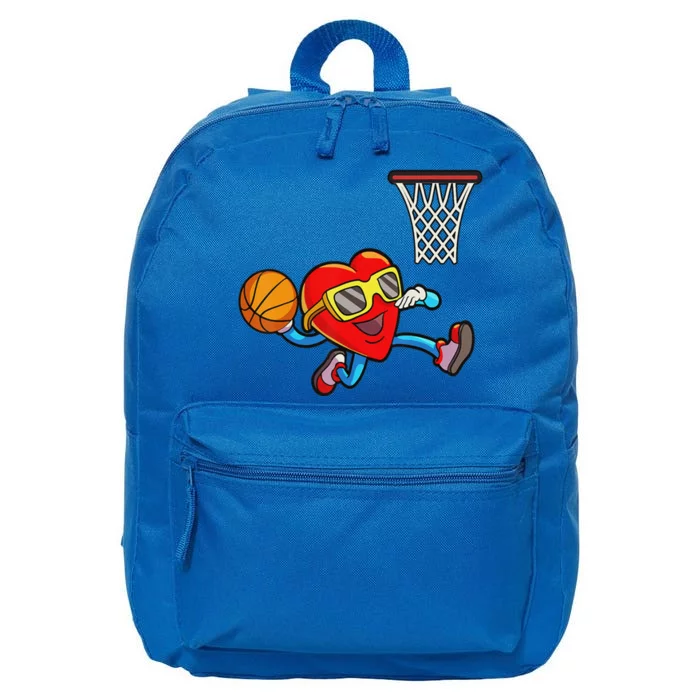 Valentines Day Heart Dunking Basketball 16 in Basic Backpack