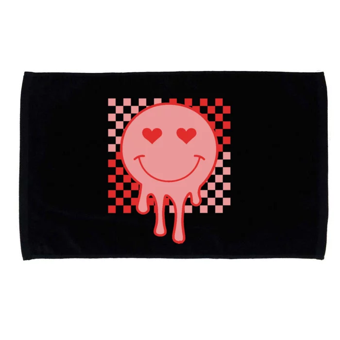 Valentines Day Hippie Heart Smile Retro Microfiber Hand Towel