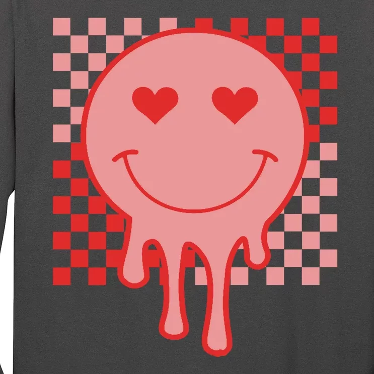 Valentines Day Hippie Heart Smile Retro Long Sleeve Shirt