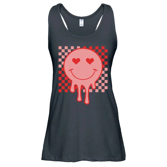 Valentines Day Hippie Heart Smile Retro Ladies Essential Flowy Tank