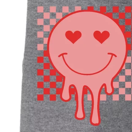 Valentines Day Hippie Heart Smile Retro Doggie 3-End Fleece Hoodie