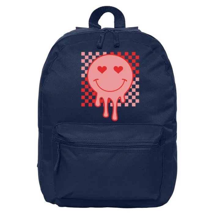 Valentines Day Hippie Heart Smile Retro 16 in Basic Backpack