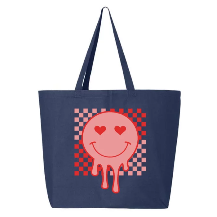 Valentines Day Hippie Heart Smile Retro 25L Jumbo Tote