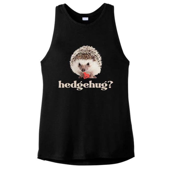 Valentine's Day Hedgehog Hedgehug Funny Gift Hug Ladies Tri-Blend Wicking Tank