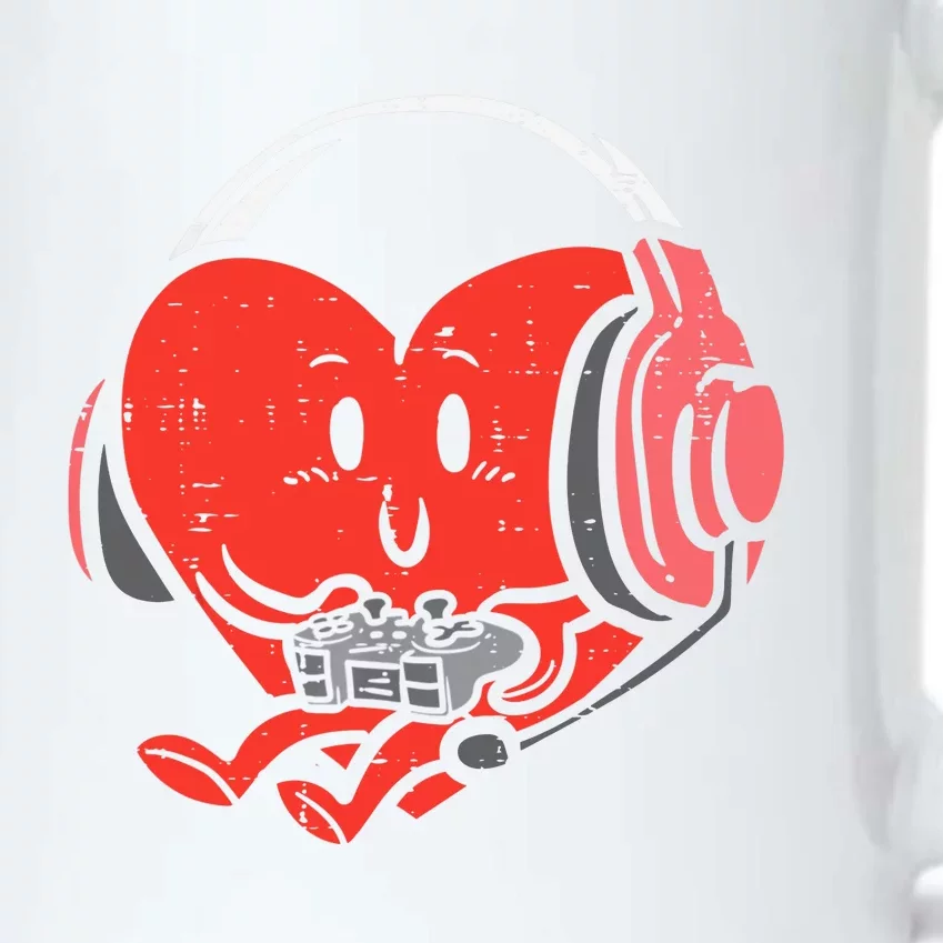 Valentines Day Heart Gamer Gaming Black Color Changing Mug