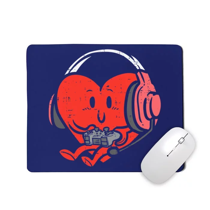 Valentines Day Heart Gamer Gaming Mousepad