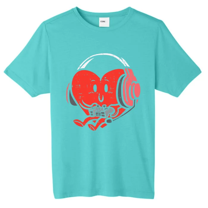 Valentines Day Heart Gamer Gaming ChromaSoft Performance T-Shirt