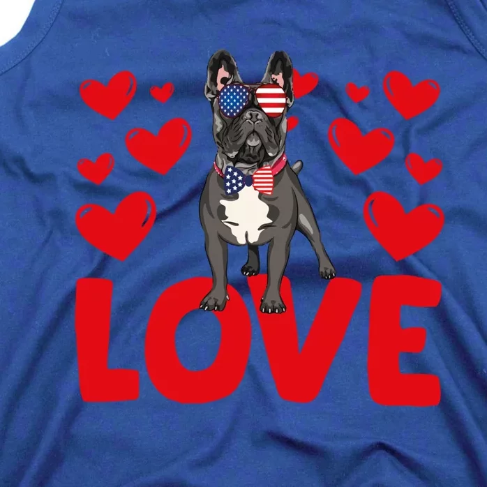 Valentine's Day Hearts Love French Bulldog Animal Lovers Gift Tank Top