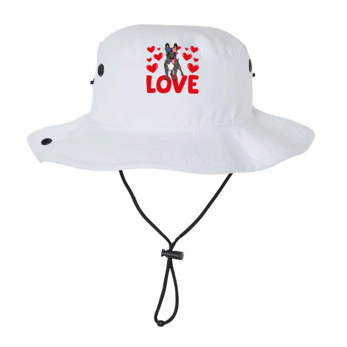 Valentine's Day Hearts Love French Bulldog Animal Lovers Gift Legacy Cool Fit Booney Bucket Hat