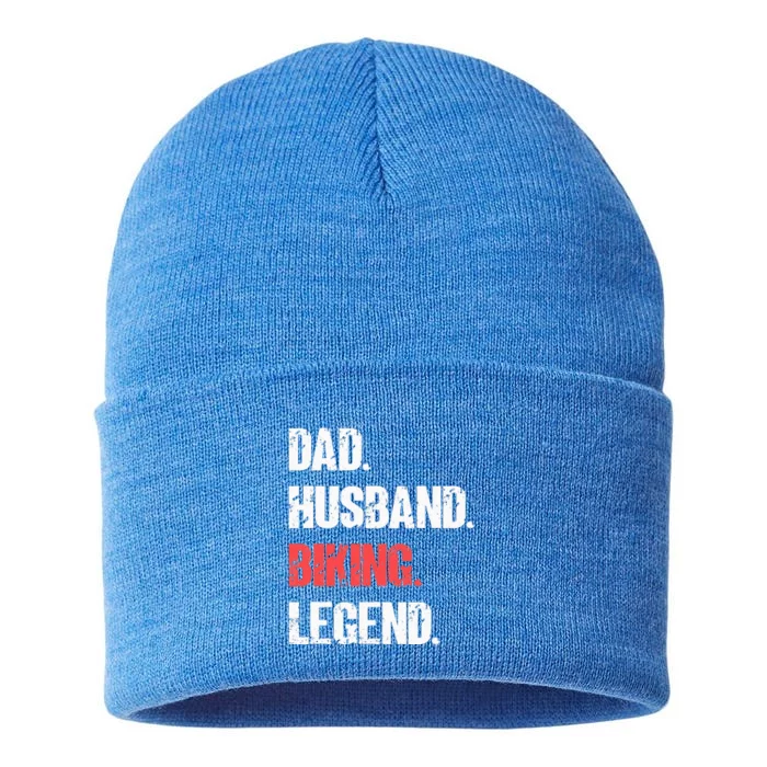 Vintage Dad Husband Biking Legend Sustainable Knit Beanie