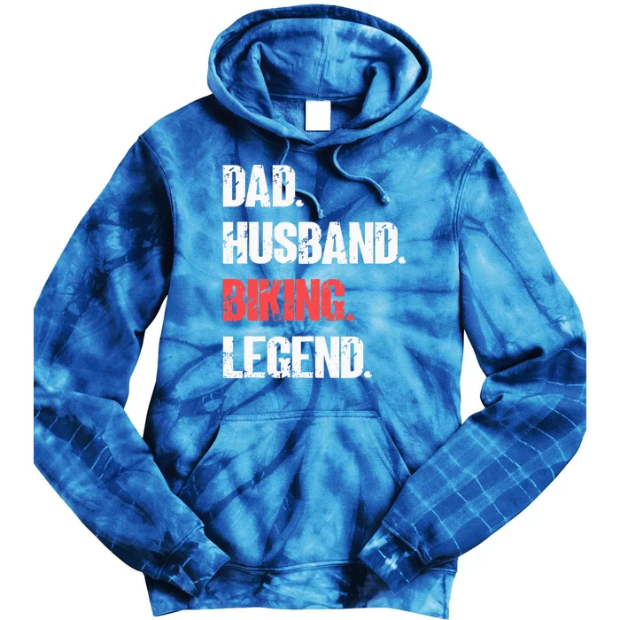 Vintage Dad Husband Biking Legend Tie Dye Hoodie