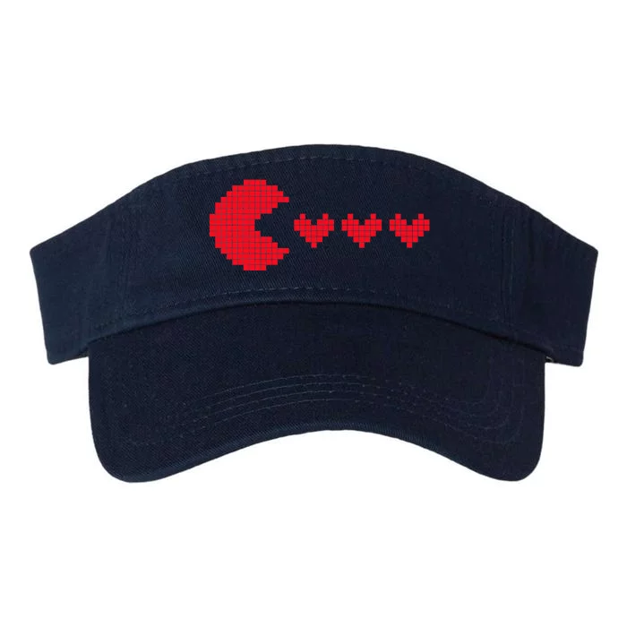 Valentines Day Hearts Funny Boy Girl Gifts Gaming Valucap Bio-Washed Visor