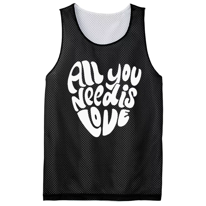 Valentines Day Heart S Women Love Is All You Need Mesh Reversible Basketball Jersey Tank