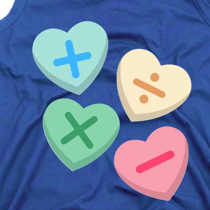 Valentine's Day Hearts With Math Symbols Gift Tank Top