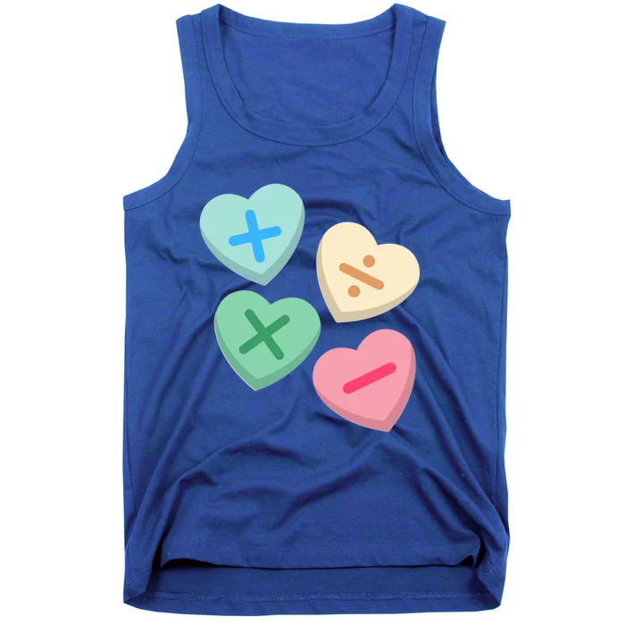 Valentine's Day Hearts With Math Symbols Gift Tank Top