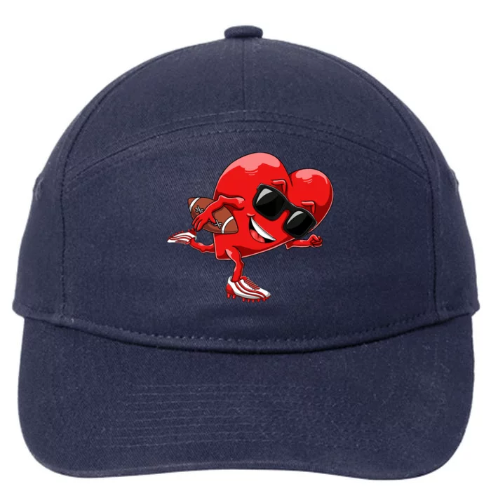 Valentines Day Heart American Football Sports 7-Panel Snapback Hat