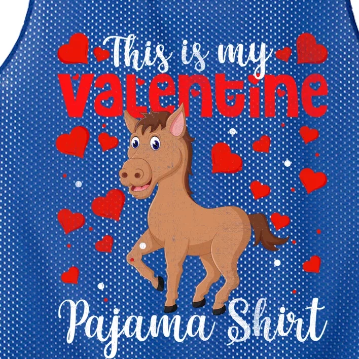 Valentines Day Horse This Is My Valentine Pajama Gift Cute Gift Mesh Reversible Basketball Jersey Tank