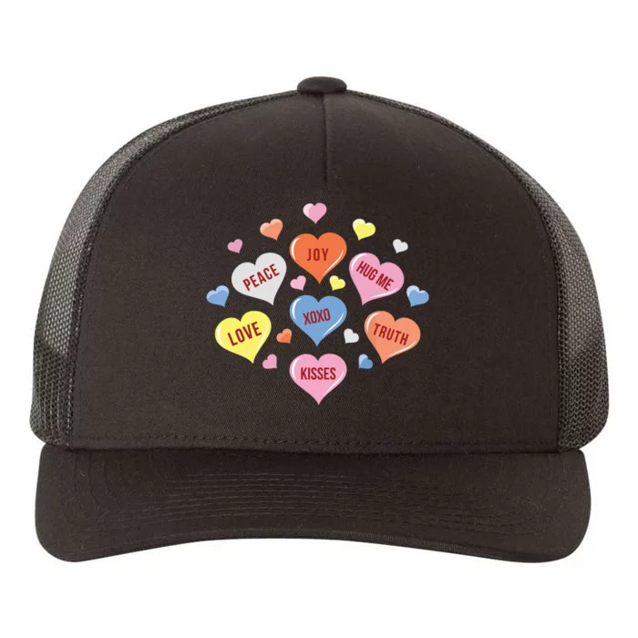 Valentines Day Heart Candy Yupoong Adult 5-Panel Trucker Hat