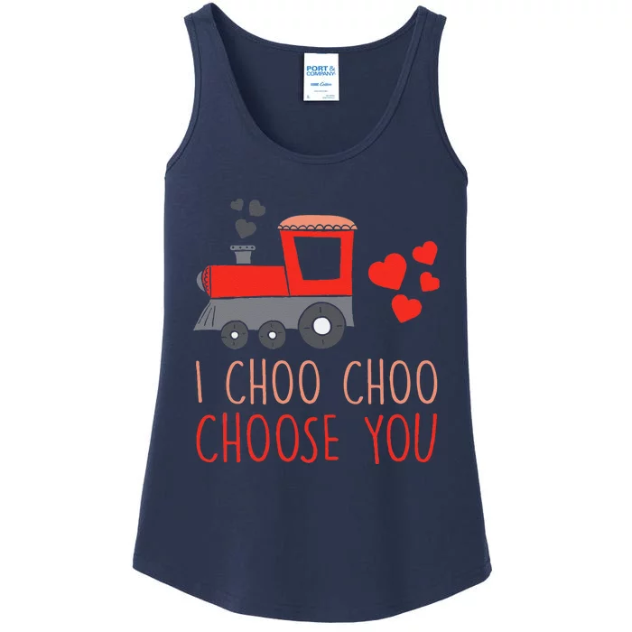 Valentines Day I Choo Choo Choose You Trains Ladies Essential Tank