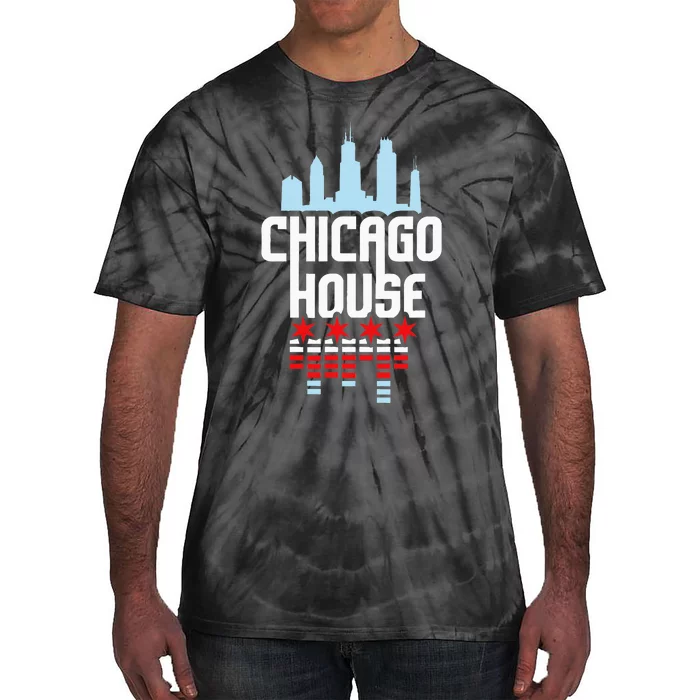 Vintage Dj I Chicago House Music Tie-Dye T-Shirt