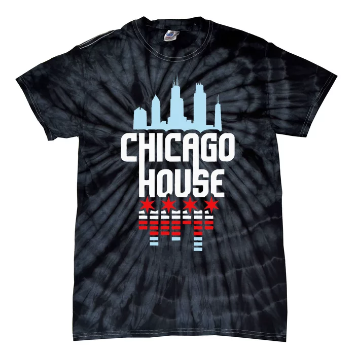 Vintage Dj I Chicago House Music Tie-Dye T-Shirt