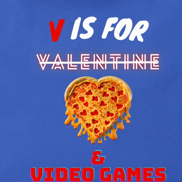 V Day Is For Pizza And Video Game Lovers Gift Zip Tote Bag