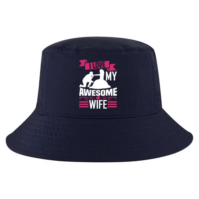 Valentine's Day I Love My Awesome Wife Meaningful Gift Cool Comfort Performance Bucket Hat