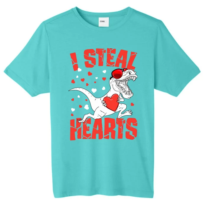 Valentines Day I Steal Hearts TRex ChromaSoft Performance T-Shirt