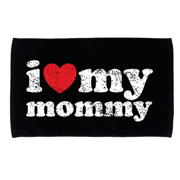 Vintage Distressed I Love My Mommy Cute Gift Microfiber Hand Towel