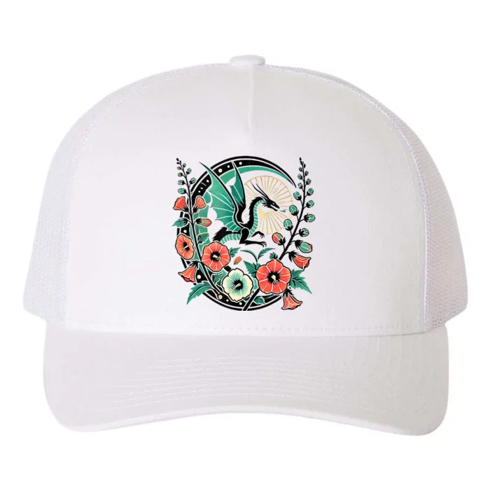 Vintage Dragon Illustration Dragon Lovers Yupoong Adult 5-Panel Trucker Hat