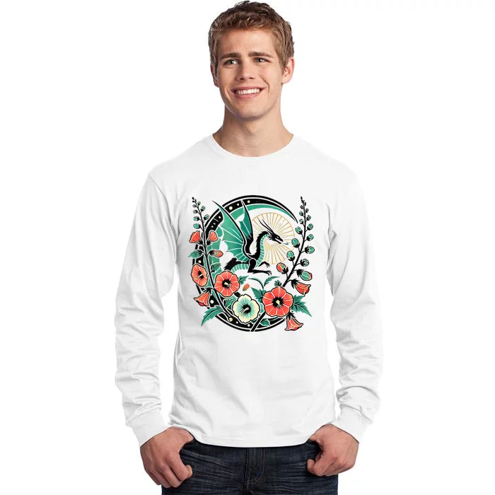 Vintage Dragon Illustration Dragon Lovers Tall Long Sleeve T-Shirt