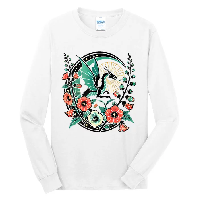 Vintage Dragon Illustration Dragon Lovers Tall Long Sleeve T-Shirt