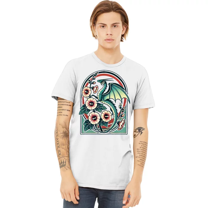 Vintage Dragon Illustration Dragon Lovers Premium T-Shirt