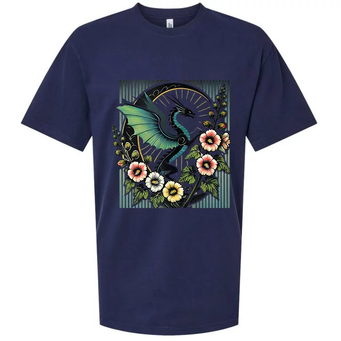 Vintage Dragon Illustration Dragon Lovers Sueded Cloud Jersey T-Shirt