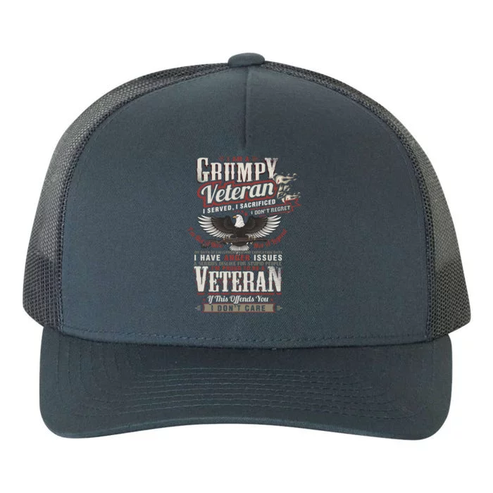 Veterans Day I Am A Grumpy Old Veteran I Served I Sacrificed Funny Gift Yupoong Adult 5-Panel Trucker Hat