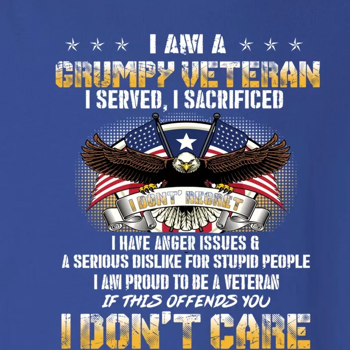 Veterans Day I Am A Grumpy Old Veteran I Served I Sacrificed Meaningful Gift Toddler Long Sleeve Shirt