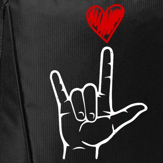 Valentines Day I Love You Hand Sign Asl City Backpack