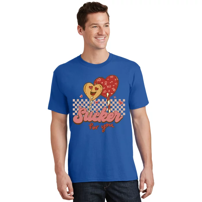 Valentine's Day Im A Sucker For You Heart Lollipops Xoxo Great Gift T-Shirt