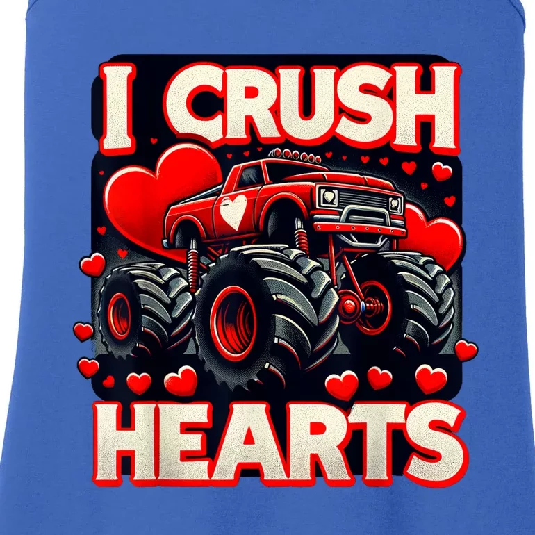 Valentines Day I Crush Hearts Ladies Essential Tank