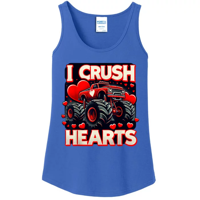 Valentines Day I Crush Hearts Ladies Essential Tank